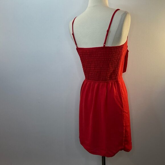 Monteau Women's Red Flower Front Spaghetti Strap Sun Dress - Size Small - NWT - Picture 4 of 5